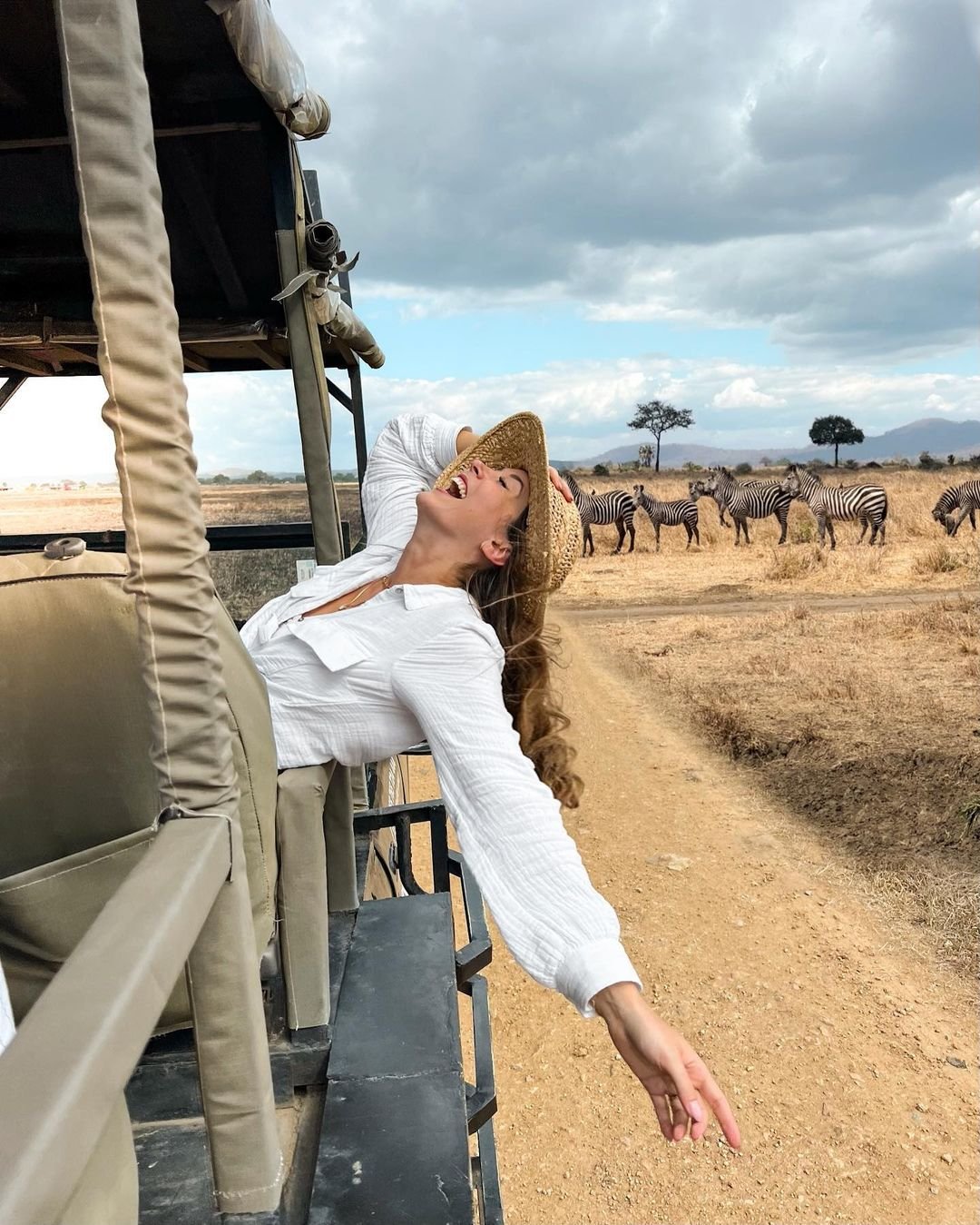 Romantic safari honeymoon dinner